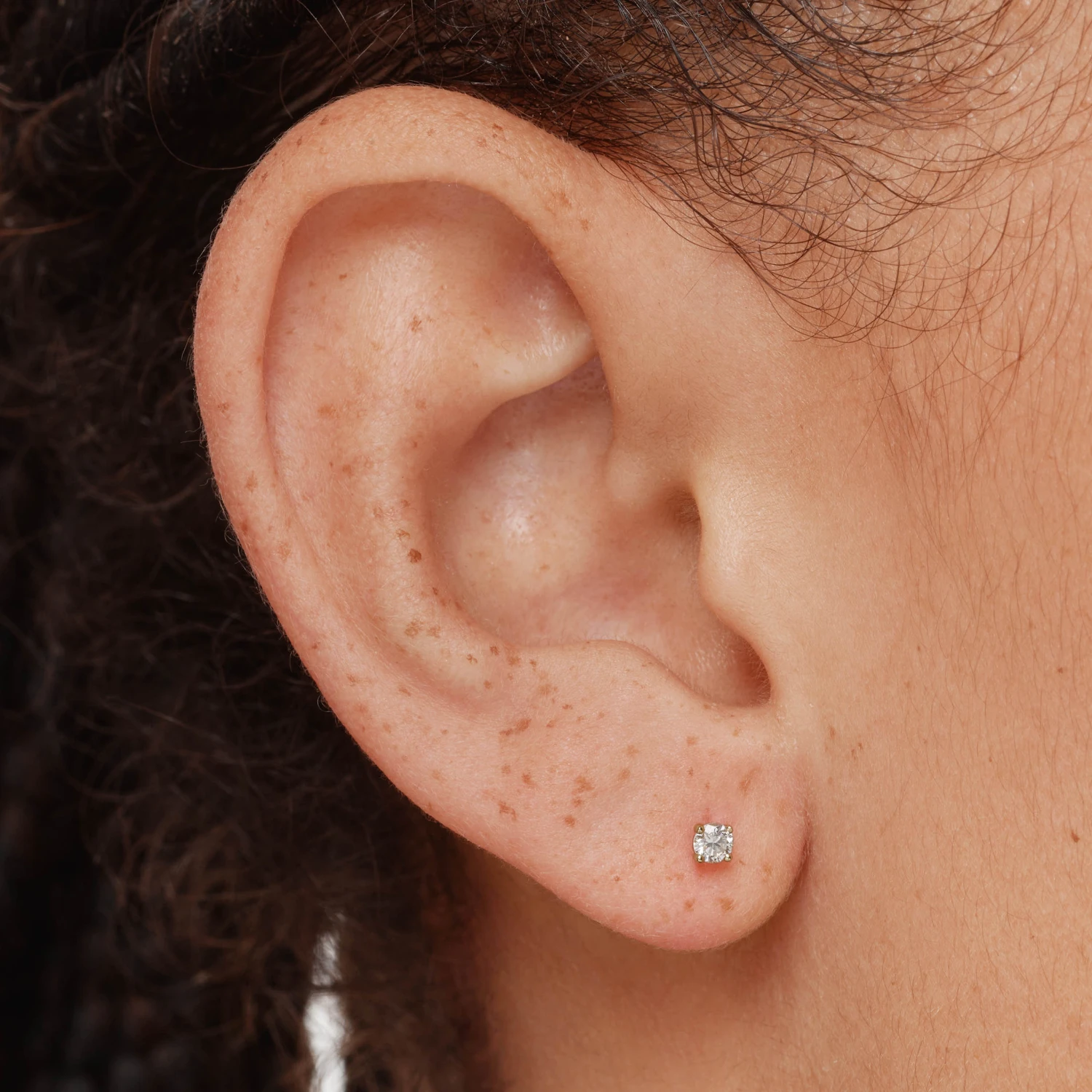 Laboratory-Grown Diamond 0.15ct Round Stud Earrings In 10k Gold 2 Laboratory-Grown Diamond 0.15ct Round Stud Earrings In 10k Gold - Image 2