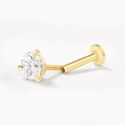 Laboratory-Grown Diamond 0.20ct Helix Single Stud Earring In 10k Gold -Fashion Accessories Store laboratory grown diamond 0 20ct helix single stud earring in 10k gold medley jewellery earrings 40460265652454