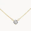 Laboratory-Grown Diamond 0.20ct Round Necklace In 10k Gold
