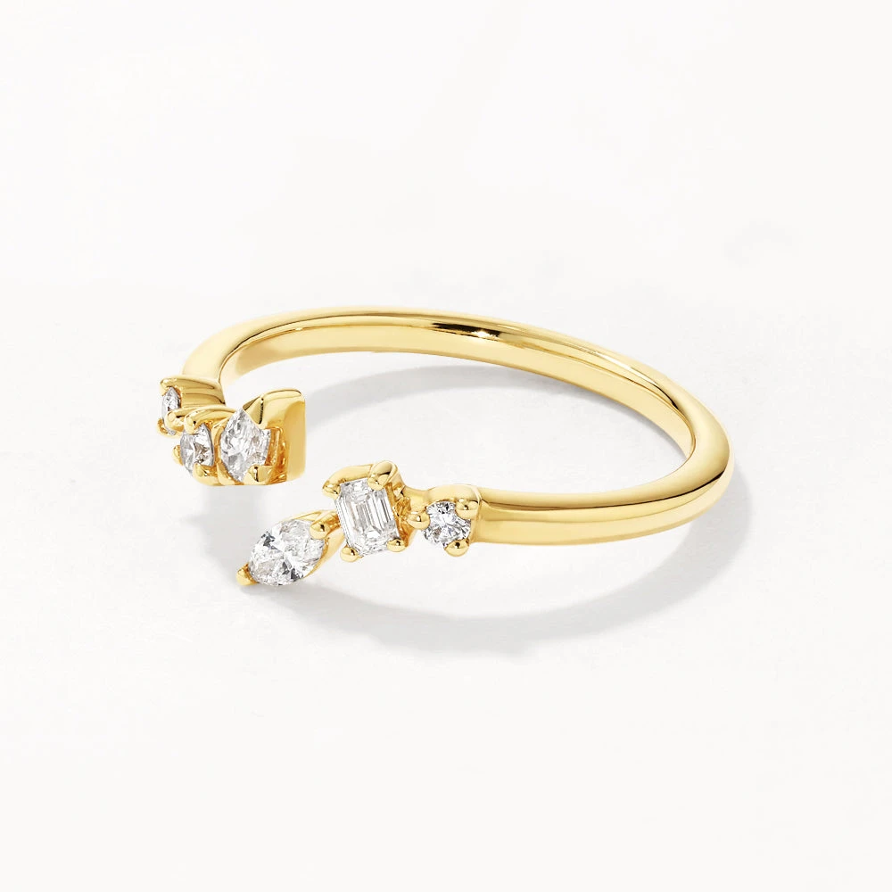 Medley X Dinnara Lab-Grown Diamond 0.25ct Bypass Ring In 10k Gold 5 Medley X Dinnara Lab-Grown Diamond 0.25ct Bypass Ring In 10k Gold - Image 5