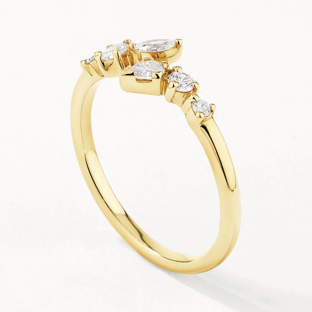 Medley X Dinnara Lab-Grown Diamond 0.25ct Bypass Ring In 10k Gold 6 Medley X Dinnara Lab-Grown Diamond 0.25ct Bypass Ring In 10k Gold - Image 6