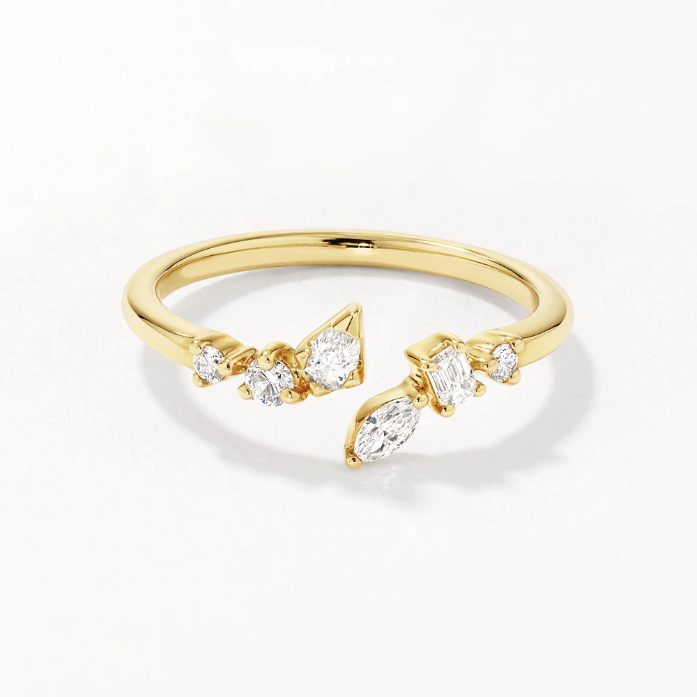 Medley X Dinnara Lab-Grown Diamond 0.25ct Bypass Ring In 10k Gold 1 Medley X Dinnara Lab-Grown Diamond 0.25ct Bypass Ring In 10k Gold