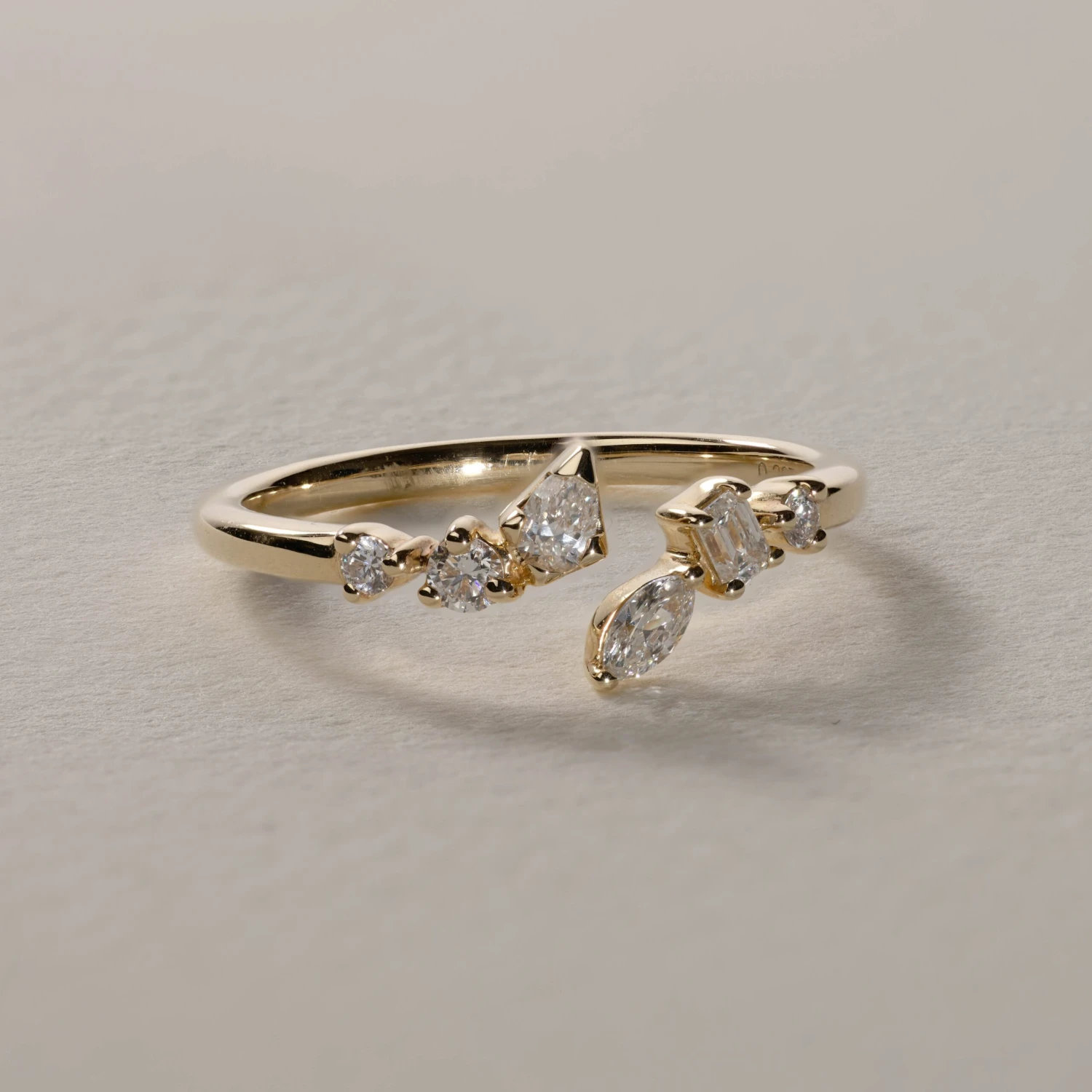 Medley X Dinnara Lab-Grown Diamond 0.25ct Bypass Ring In 10k Gold 3 Medley X Dinnara Lab-Grown Diamond 0.25ct Bypass Ring In 10k Gold - Image 3
