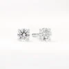 Laboratory-Grown Diamond 0.33ct Round Stud Earrings In Silver