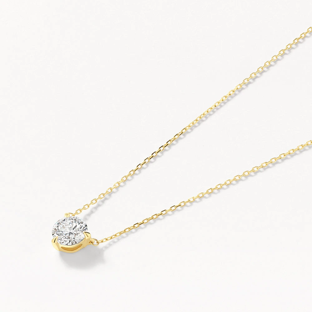 Laboratory-Grown Diamond 0.75ct Round Necklace In 10k Gold 5 Laboratory-Grown Diamond 0.75ct Round Necklace In 10k Gold - Image 5