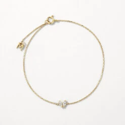 Laboratory-Grown Diamond Double Marquise Bracelet In 10k Gold
