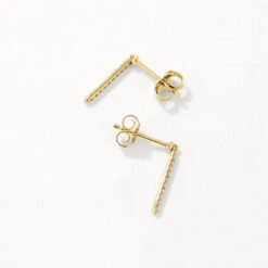 Laboratory-Grown Diamond Fine Drop Bar Stud Earrings In 10k Gold -Fashion Accessories Store laboratory grown diamond fine drop bar stud earrings in 10k gold medley jewellery earrings 42638475788518