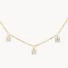 Laboratory-Grown Diamond Floating Droplet Necklace In 10k Gold