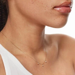 Laboratory-Grown Diamond Floating Droplet Necklace In 10k Gold -Fashion Accessories Store laboratory grown diamond floating droplet necklace in 10k gold medley jewellery necklace 42638553153766