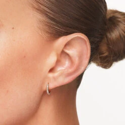 Laboratory-Grown Diamond Huggies In 10k Gold -Fashion Accessories Store laboratory grown diamond huggies in 10k gold medley jewellery earrings 40469855076582