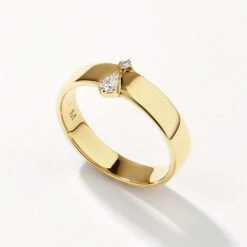 Laboratory-Grown Diamond Kite Band Ring In 10k Gold