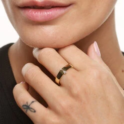 Laboratory-Grown Diamond Kite Band Ring In 10k Gold -Fashion Accessories Store laboratory grown diamond kite band ring in 10k gold medley jewellery ring 41223590609126