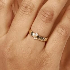 Laboratory-Grown Diamond Kite Band Ring In 10k Gold -Fashion Accessories Store laboratory grown diamond kite band ring in 10k gold medley jewellery ring 41879315579110