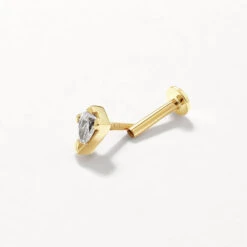 Laboratory-Grown Diamond Kite Helix Single Stud Earring In 10k Gold -Fashion Accessories Store laboratory grown diamond kite helix single stud earring in 10k gold medley jewellery earrings 41223645724902