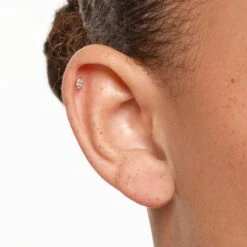 Laboratory-Grown Diamond Marquise Helix Single Stud Earring In 10k Gold -Fashion Accessories Store laboratory grown diamond marquise helix single stud earring in 10k gold medley jewellery earrings 41913450889446