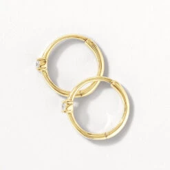 Laboratory-Grown Diamond Solitaire Huggie Earrings In 10k Gold -Fashion Accessories Store laboratory grown diamond solitaire huggie earrings in 10k gold medley jewellery earrings 41811275645158