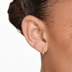 Laboratory-Grown Diamond Solitaire Huggie Earrings In 10k Gold -Fashion Accessories Store laboratory grown diamond solitaire huggie earrings in 10k gold medley jewellery earrings 41823981863142