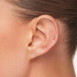 Laboratory-Grown Diamond Trio Bar Helix Single Stud Earring In 10k Gold -Fashion Accessories Store laboratory grown diamond trio bar helix single stud earring in 10k gold medley jewellery earrings 40460169937126