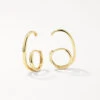 Double Lobe Cuff Huggie Earring In 10k Gold