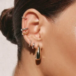 Elongated Dome Hoops In Gold 11 Elongated Dome Hoops In Gold -Fashion Accessories Store maxi dome hoops in gold medley jewellery earrings 39414686286054