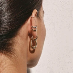 Elongated Dome Hoops In Gold 13 Elongated Dome Hoops In Gold -Fashion Accessories Store maxi dome hoops in gold medley jewellery earrings 39414686449894
