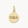 Maxi Engravable Disc Pendant In Gold