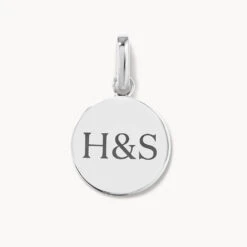 Maxi Engravable Disc Pendant In Silver