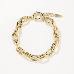 Maxi Paperclip Chain Bracelet In Gold