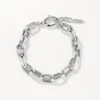Maxi Paperclip Chain Bracelet In Silver