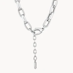 Maxi Paperclip Chain Necklace In Silver 7 Maxi Paperclip Chain Necklace In Silver -Fashion Accessories Store maxi paperclip chain necklace in silver medley jewellery necklace 40460061278438