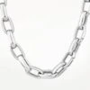 Maxi Paperclip Chain Necklace In Silver