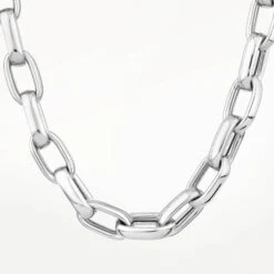 Maxi Paperclip Chain Necklace In Silver