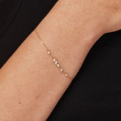 Medley X Dinnara Lab-Grown Diamond 0.25ct Station Bracelet In 10k Gold -Fashion Accessories Store medley x dinnara lab grown diamond station bracelet in 10k gold medley jewellery bangle bracelet 42592605962470