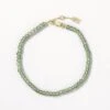 Micro Aventurine Bead Bracelet In Gold