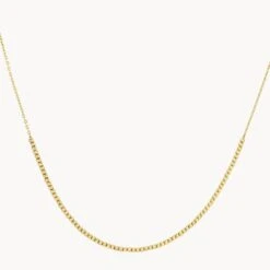 Micro Beaded Chain Necklace In 10k Gold