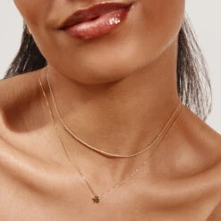 Fashion Accessories Store -Fashion Accessories Store micro beaded chain necklace in 10k gold medley jewellery necklace 41825588609254