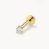 Micro Diamond Helix Single Stud Earring In 10k Gold