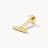 Micro Fine Bar Helix Single Stud Earring In 10k Gold