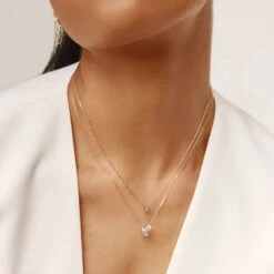 Micro Laboratory-Grown Diamond Kite Necklace In 10k Gold -Fashion Accessories Store micro laboratory grown diamond kite necklace in 10k gold medley jewellery necklace 41879128867046