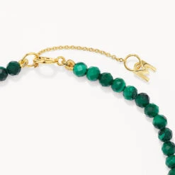 Micro Malachite Bead Bracelet In Gold -Fashion Accessories Store micro malachite bead bracelet in gold medley jewellery bangle bracelet 39708430663910