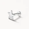 Micro Star Helix Single Stud Earring In Silver