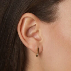 Midi Charm Paperclip Huggie Earrings In 10k Gold 20 Midi Charm Paperclip Huggie Earrings In 10k Gold -Fashion Accessories Store midi charm paperclip huggie earrings in 10k gold medley jewellery earrings 39080007762150