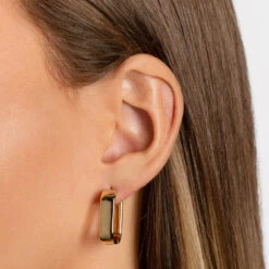 Midi Chunky Paperclip Earrings In Gold -Fashion Accessories Store midi chunky paperclip earrings in gold medley jewellery earrings 38207218385126