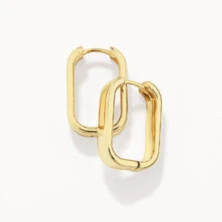 Midi Chunky Paperclip Earrings In Gold -Fashion Accessories Store midi chunky paperclip earrings in gold medley jewellery earrings 38407355957478