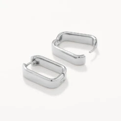 Midi Chunky Paperclip Earrings In Silver -Fashion Accessories Store midi chunky paperclip earrings in silver medley jewellery earrings 38212779835622