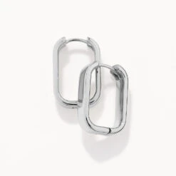 Midi Chunky Paperclip Earrings In Silver -Fashion Accessories Store midi chunky paperclip earrings in silver medley jewellery earrings 38212779901158