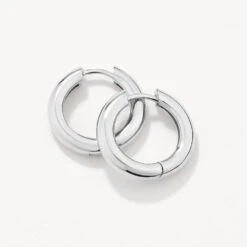 Midi Curve Hoop Earrings In Silver 12 Midi Curve Hoop Earrings In Silver -Fashion Accessories Store midi curve hoop earrings in silver medley jewellery earrings 36855591567590