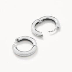 Midi Curve Hoop Earrings In Silver 16 Midi Curve Hoop Earrings In Silver -Fashion Accessories Store midi curve hoop earrings in silver medley jewellery earrings 36855591600358