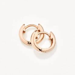 Midi Huggie Earrings In Rose Gold