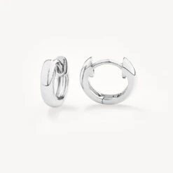 Midi Huggie Earrings In Silver -Fashion Accessories Store midi huggie earrings in silver medley jewellery earrings 36835519561958